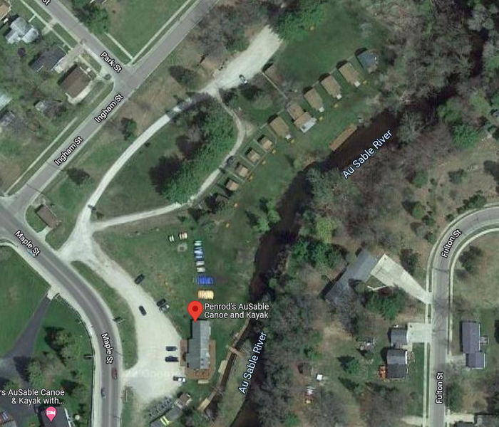 Penrods on Au Sable - 2022 Aerial (newer photo)